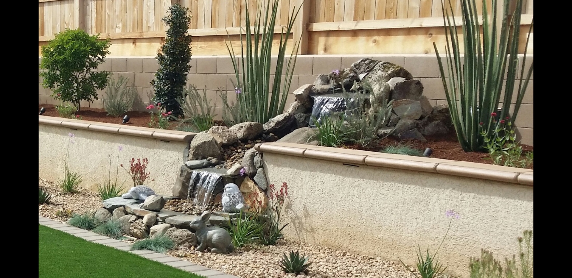 Tiered waterfall planter